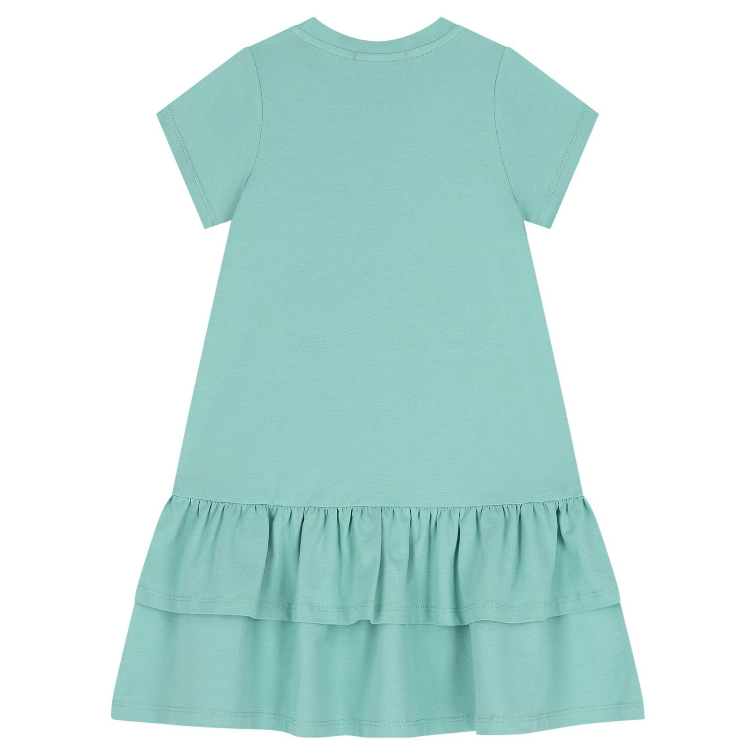 Girls Green Butterflies Logo Dress, 2, hi-res
