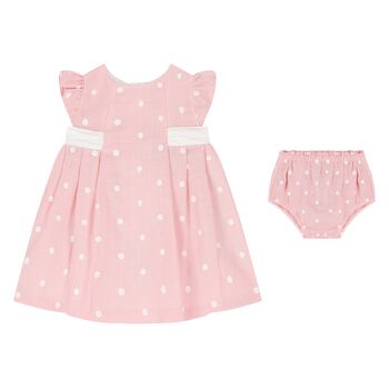 Baby Girls Pink & Ivory Dress Set