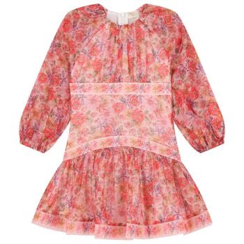 Girls Pink Floral Dress