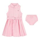 Baby Girls Pink Logo Dress, 1, hi-res