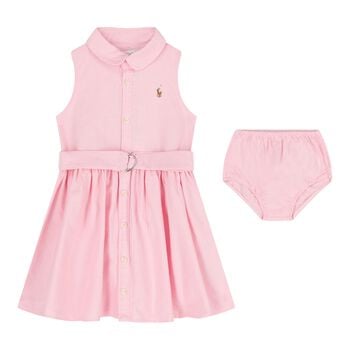 Baby Girls Pink Logo Dress