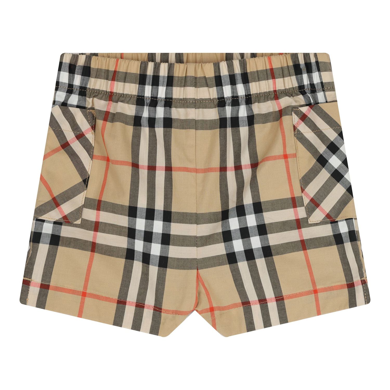 Baby Boys Beige Check Shorts Set, 1, hi-res