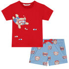 Baby Boys Red, White & Blue Teddy Shorts Set, 1, hi-res