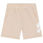 Boys Beige Jersey Shorts, 5, hi-res