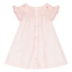Baby Girls Pink Smocked Cotton Dress, 1, hi-res