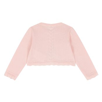 Younger Girls Pink Knitted Cardigan
