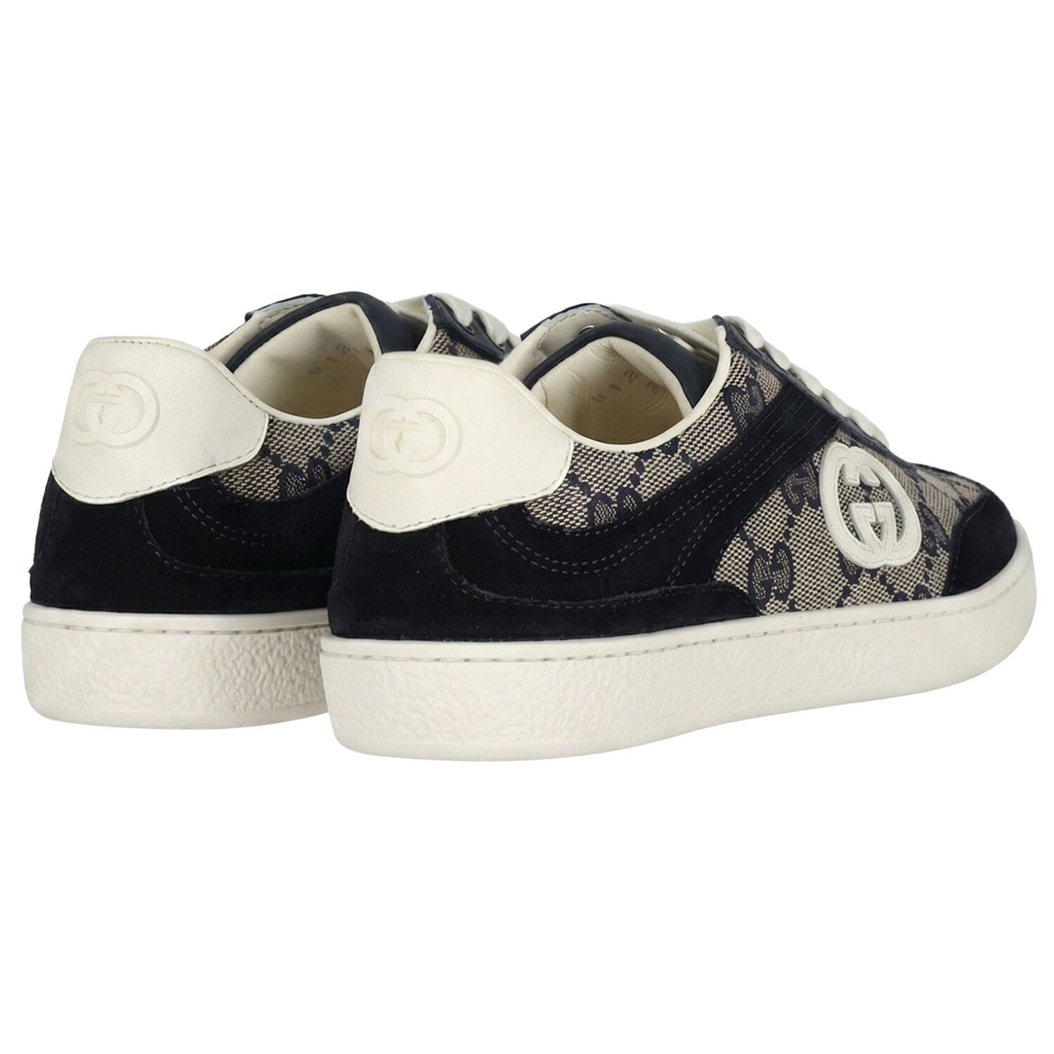 Beige GG logo Canvas Trainers, 1, hi-res