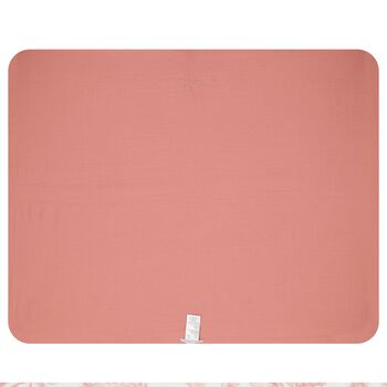 Baby Girls Ivory & Pink Toile De Jouy Baby Blanket