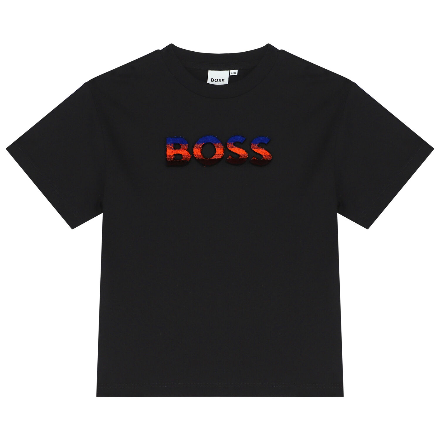 Boys Black Logo T-Shirt, 2, hi-res