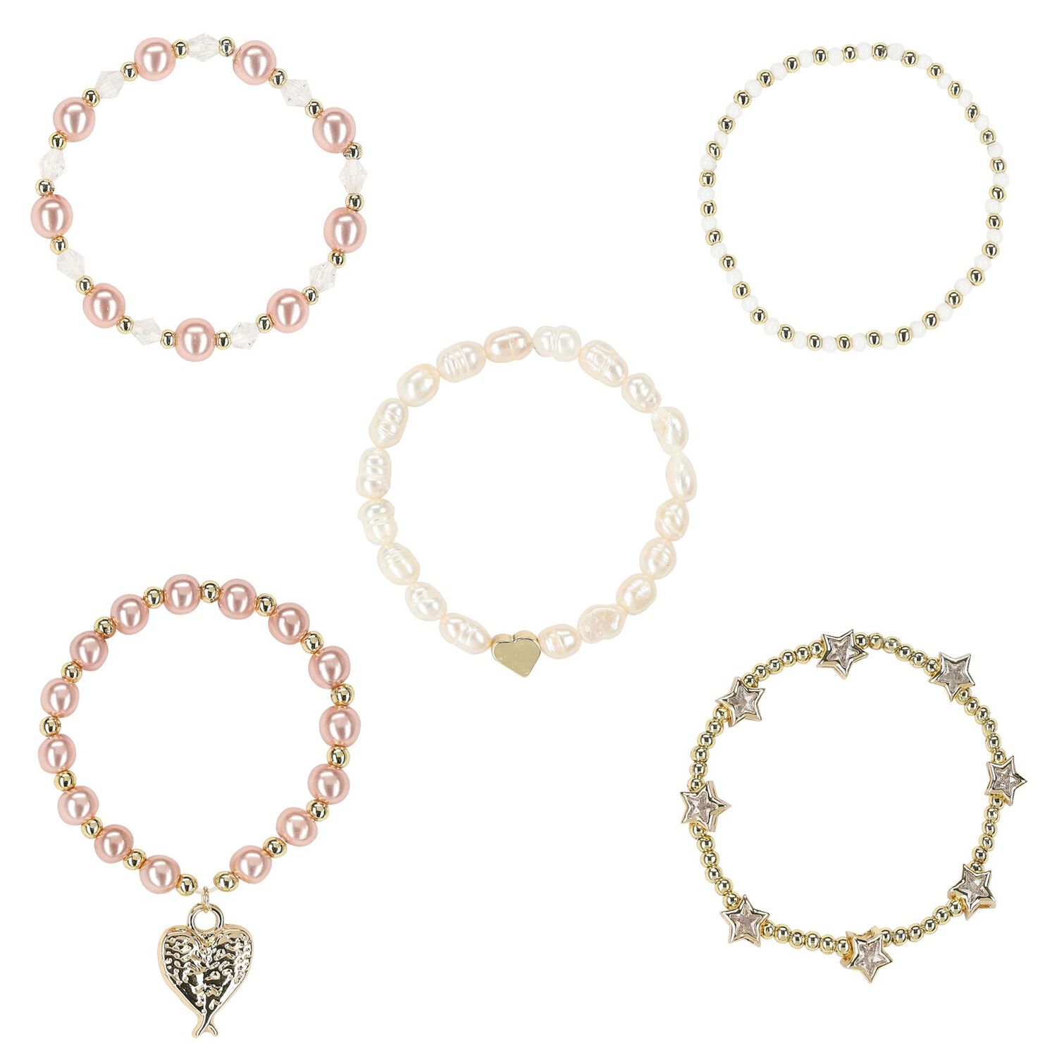 Girls Pink Bracelets, 9, hi-res image number null