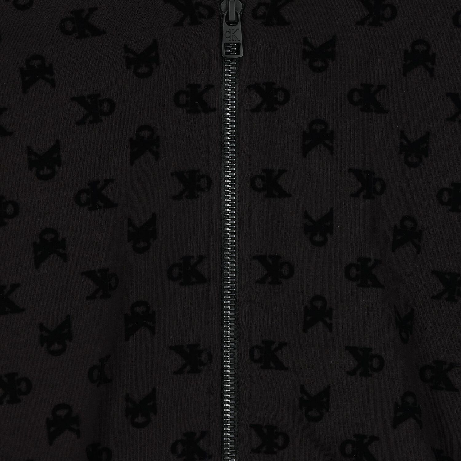 Girls Black Logo Hooded Zip Up Top, 1, hi-res image number null