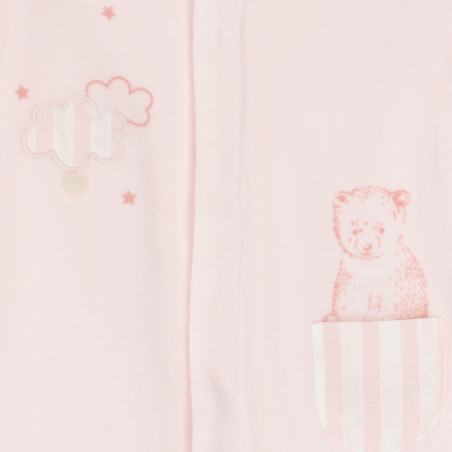 Baby Girls Pink Bear Babygrow, 1, hi-res image number null