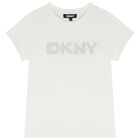 Girls White Logo T-Shirt, 1, hi-res