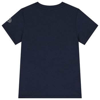 Boys Navy Blue Logo T-Shirt