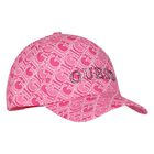 Girls Pink Logo Cap, 1, hi-res