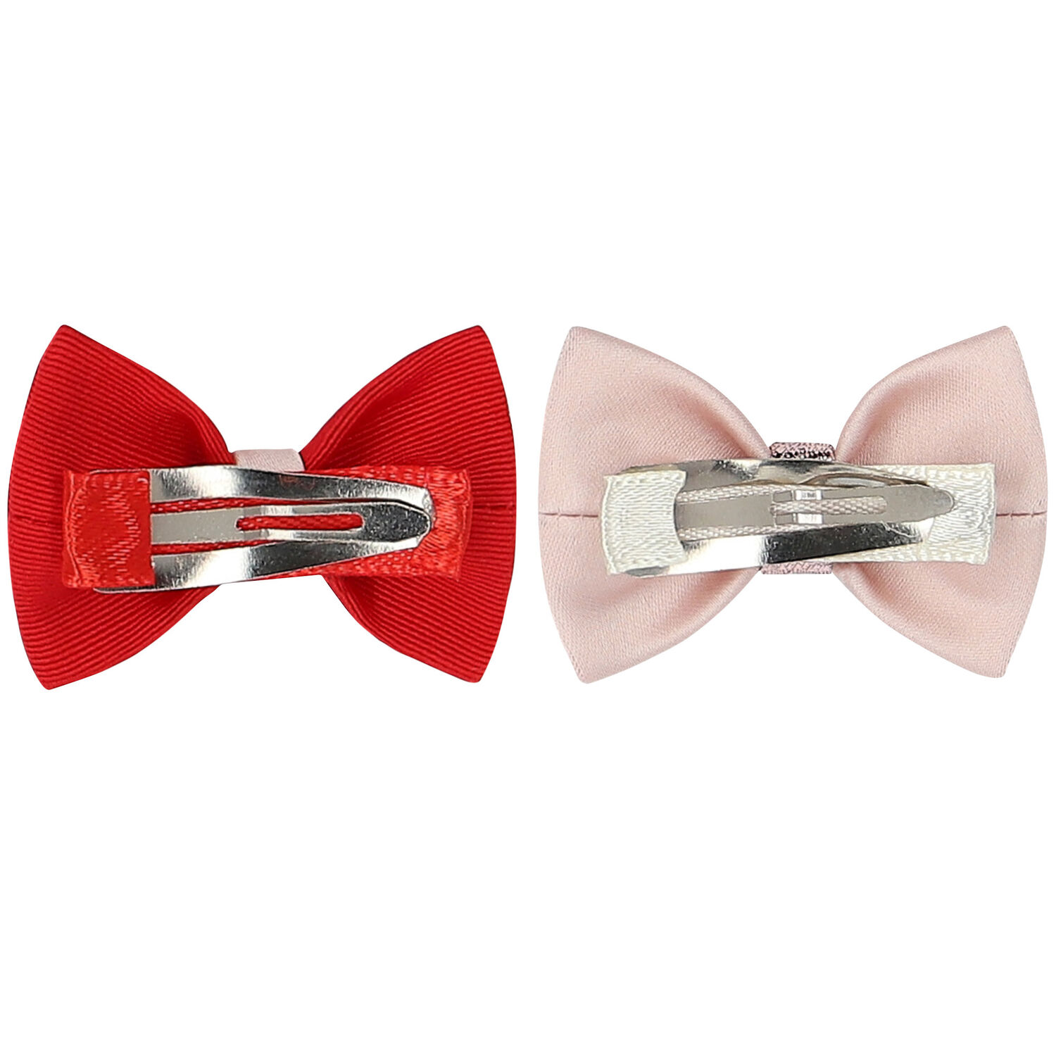 Girls Red & Pink Bow Hair Clips ( 2 Pack ), 1, hi-res