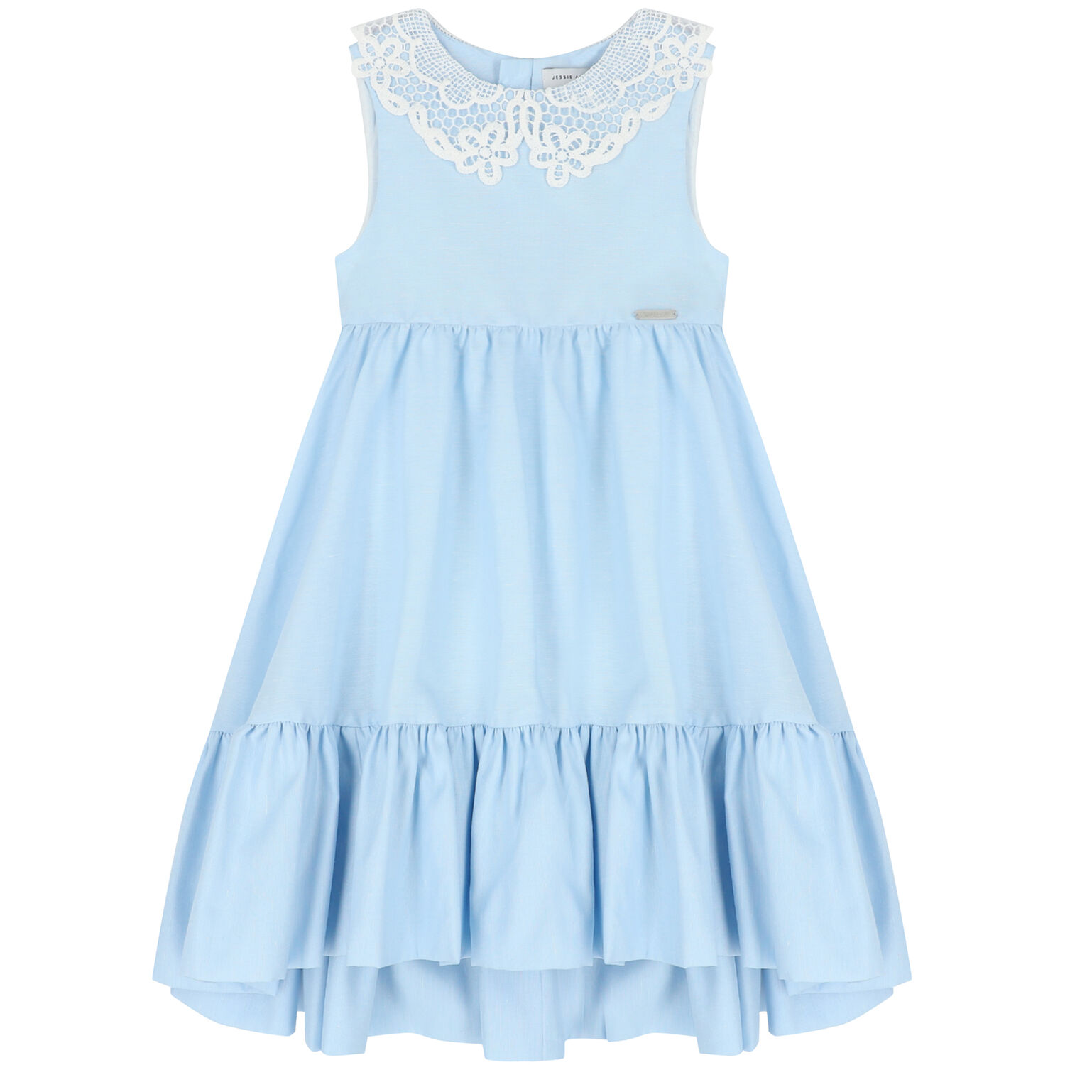 Girls Blue & Ivory Dress, 1, hi-res image number null