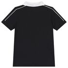 Boys Black Logo Polo Shirt, 2, hi-res