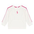 Baby Girls Ivory & Pink Logo Tracksuit, 1, hi-res