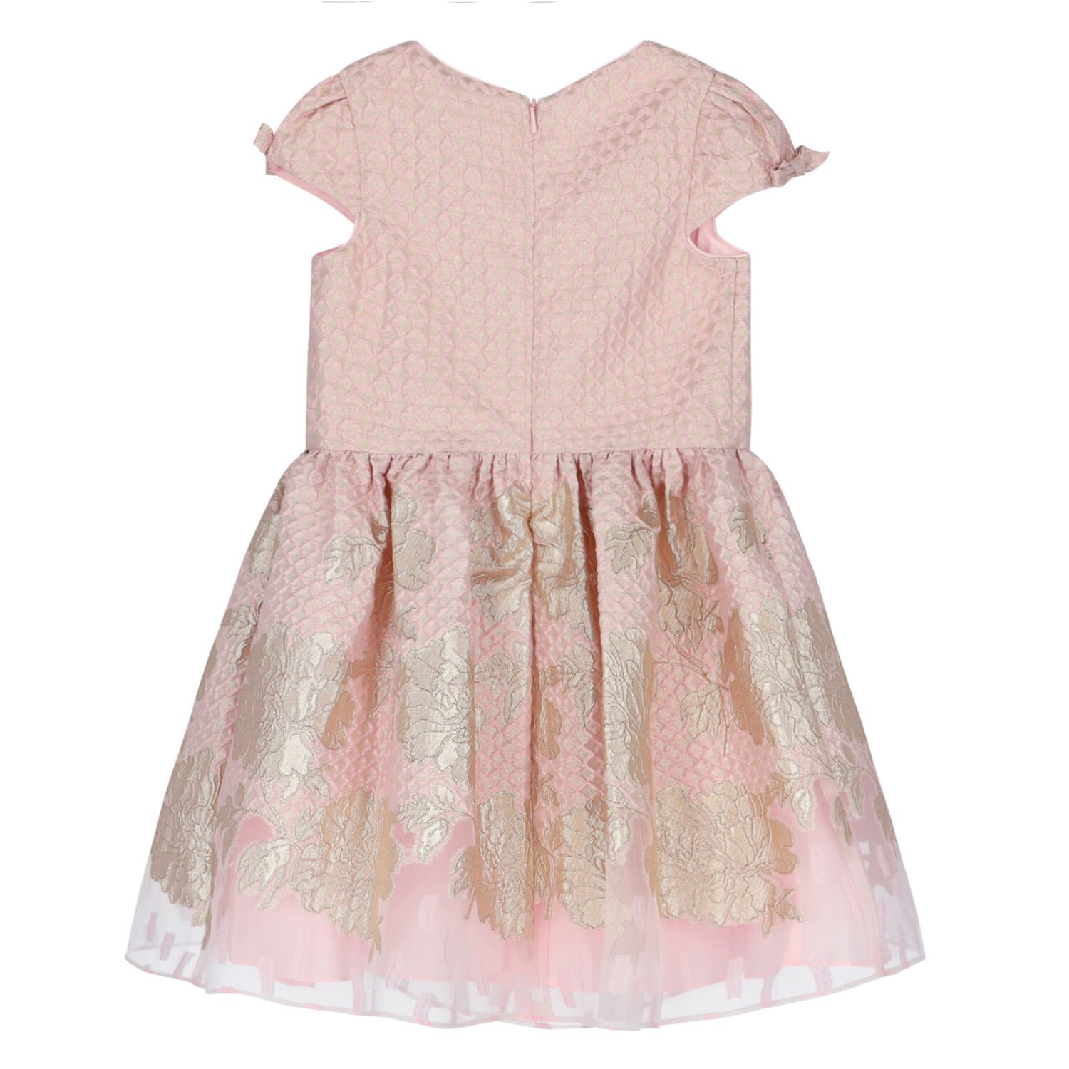 Girls Pink & Gold Special Occasion Dress, 1, hi-res image number null