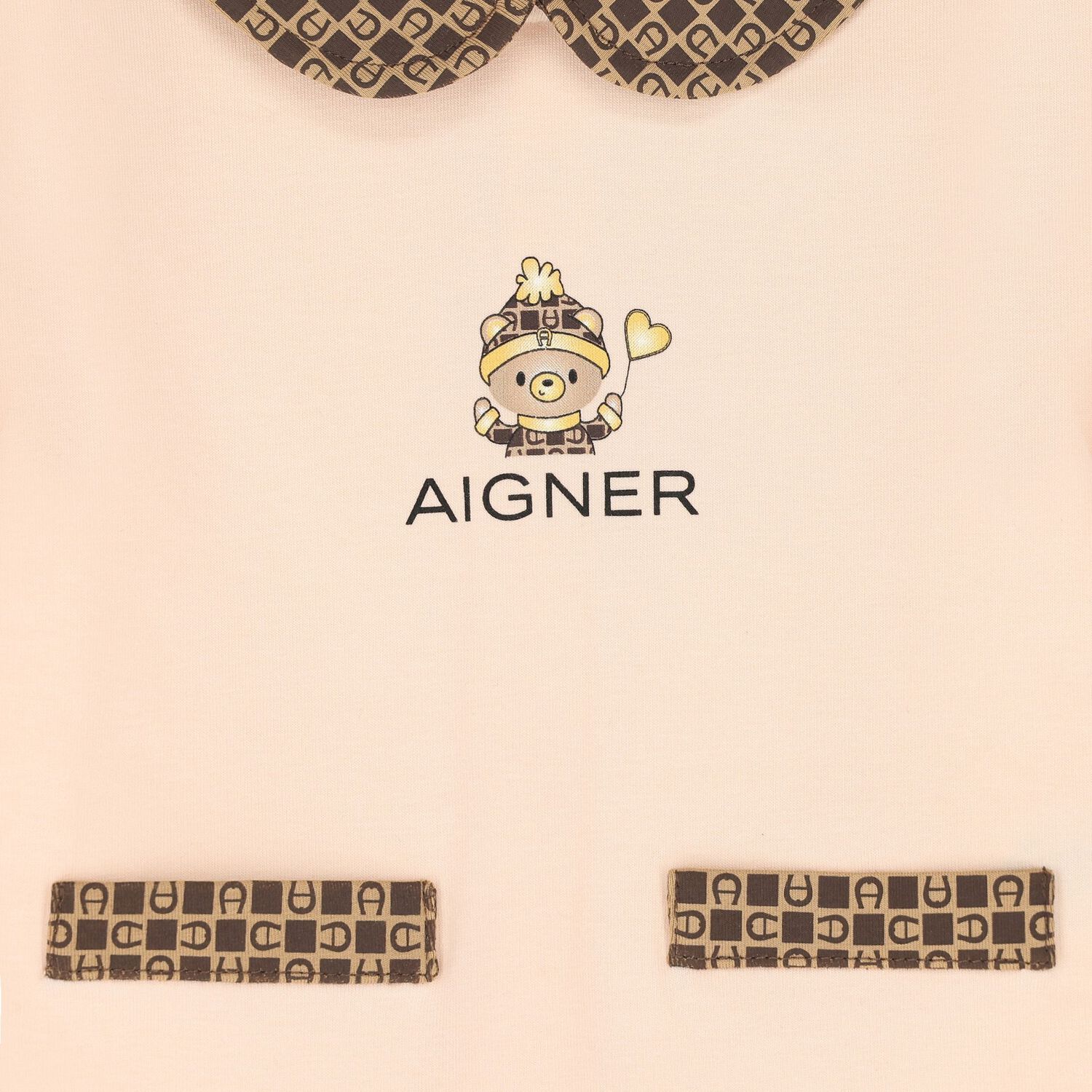 Baby Girls Pink Teddy Bear Logo Babygrow Set, 1, hi-res