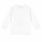 Baby Boys White Logo Top, 1, hi-res
