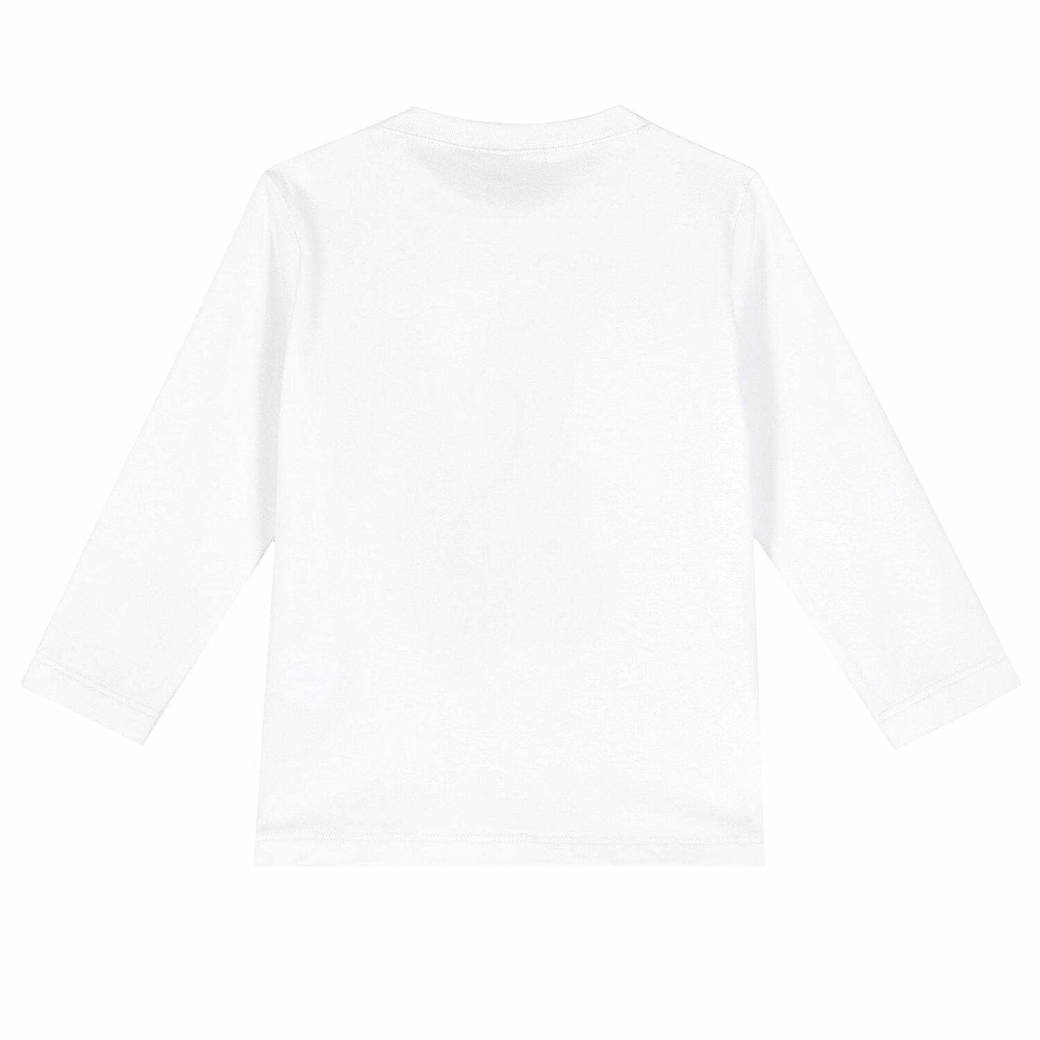 Baby Boys White Logo Top, 1, hi-res