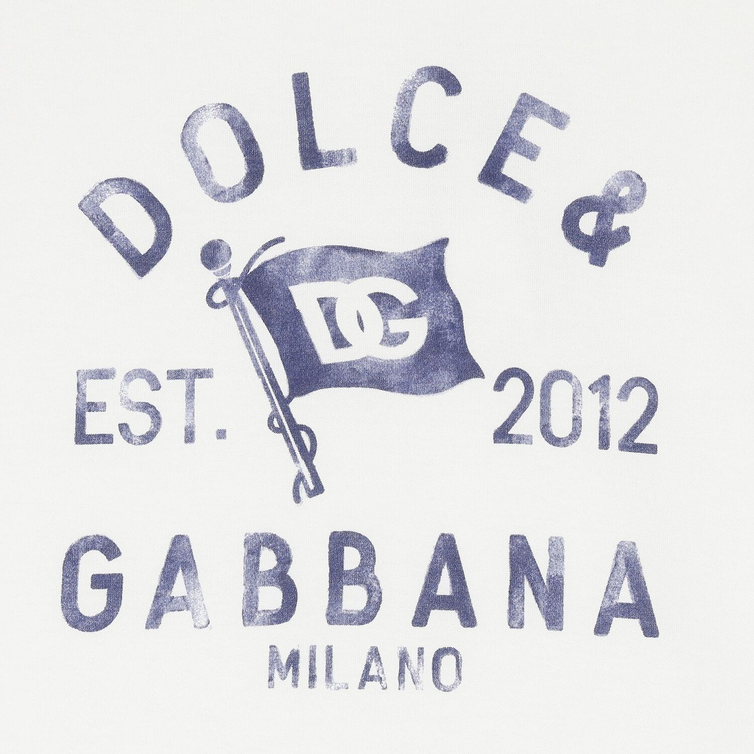 Boys White Cotton Flag Logo T-Shirt, 1, hi-res