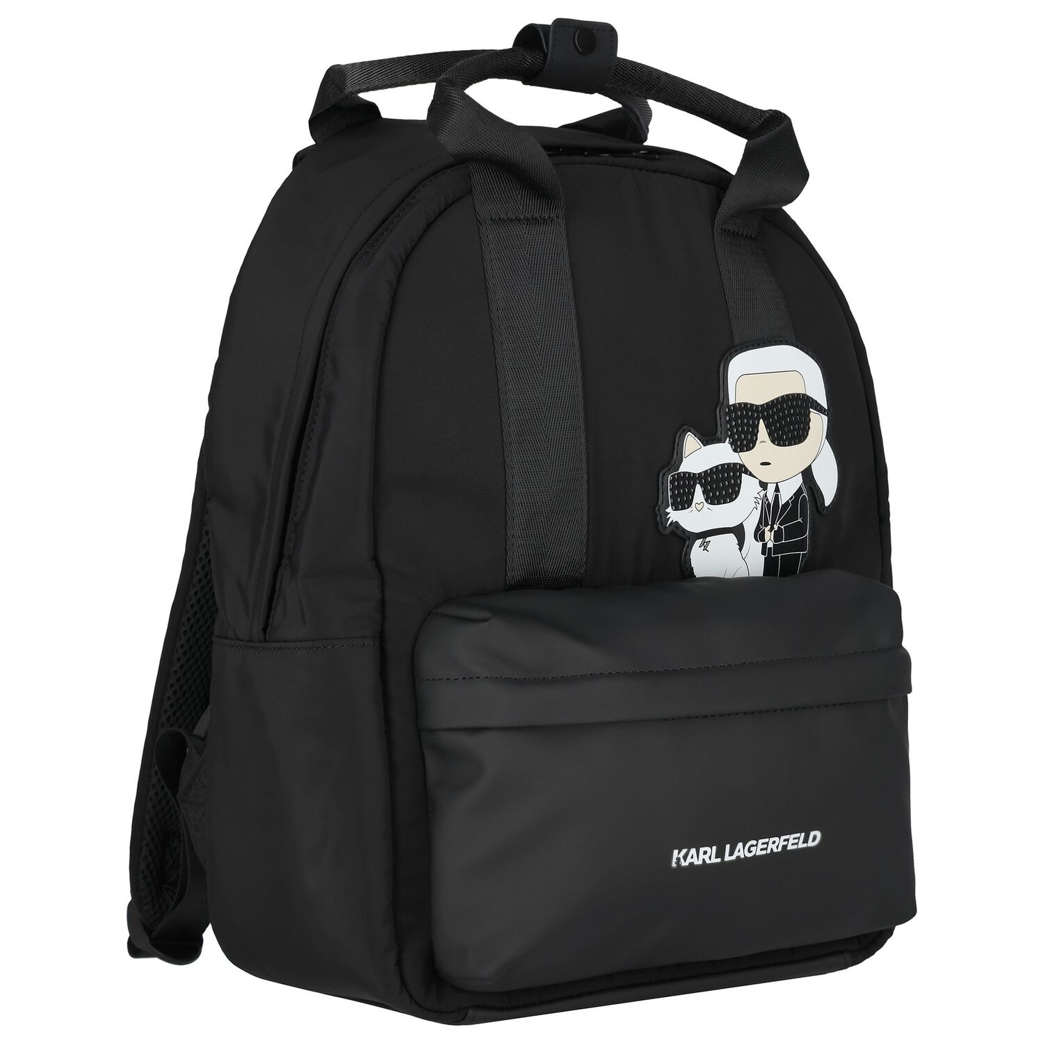 Girls Black Ikonik Logo Backpack, 1, hi-res image number null