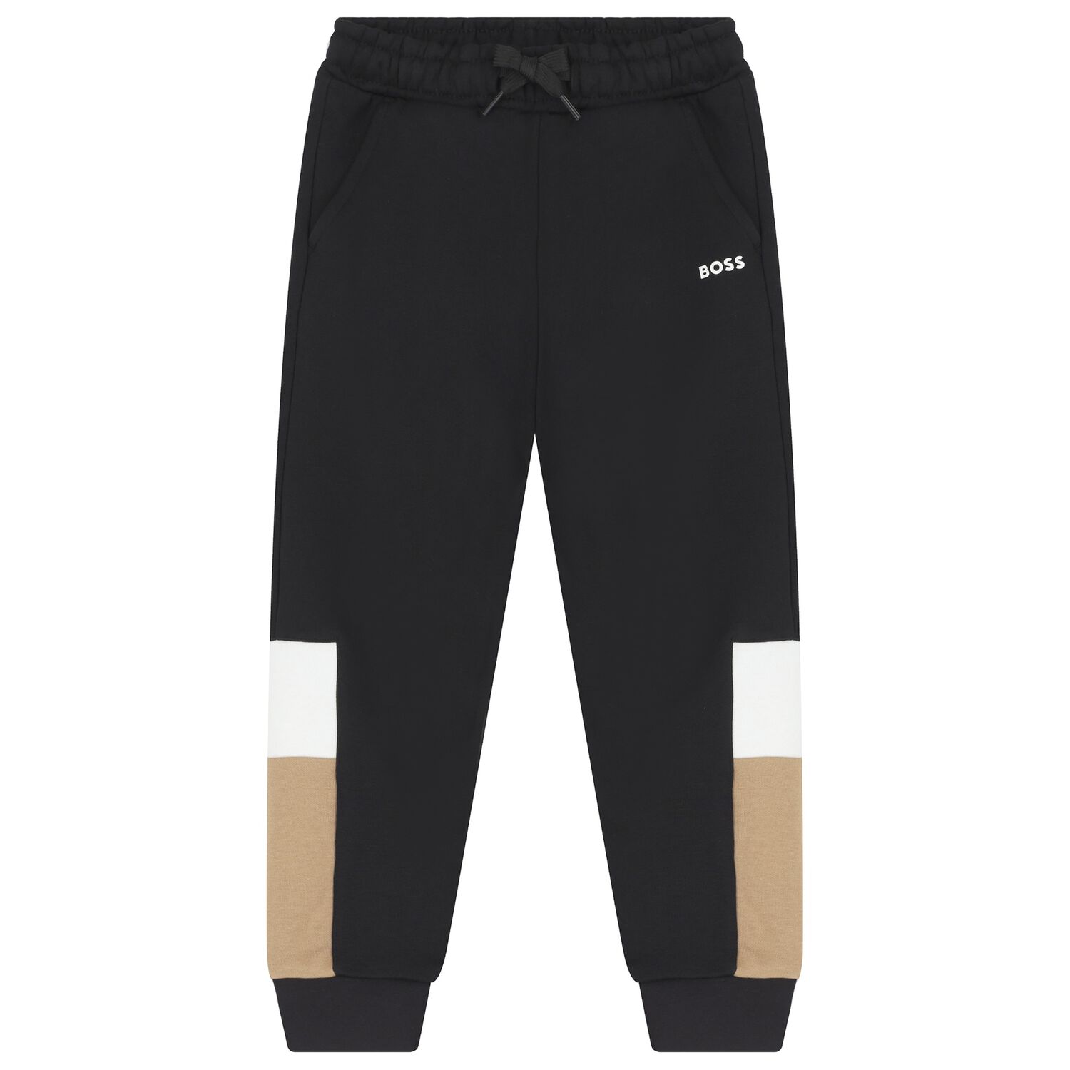 Boys Black Logo Joggers, 4, hi-res image number null