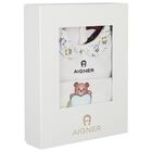 Baby Boys White & Blue Teddy Bear Logo Babygrow Gift Set, 1, hi-res