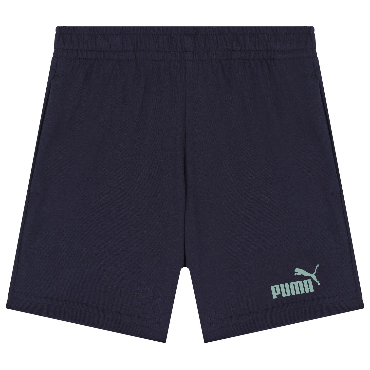 Boys Green & Navy Blue Logo Shorts Set, 2, hi-res
