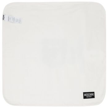 Ivory Teddy Bear Logo Baby Blanket
