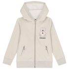 Girls Beige Teddy Bear Logo Tracksuit, 1, hi-res