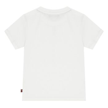 Younger Boys White Logo T-Shirt