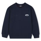 Boys Navy Blue Logo Sweatshirt, 1, hi-res