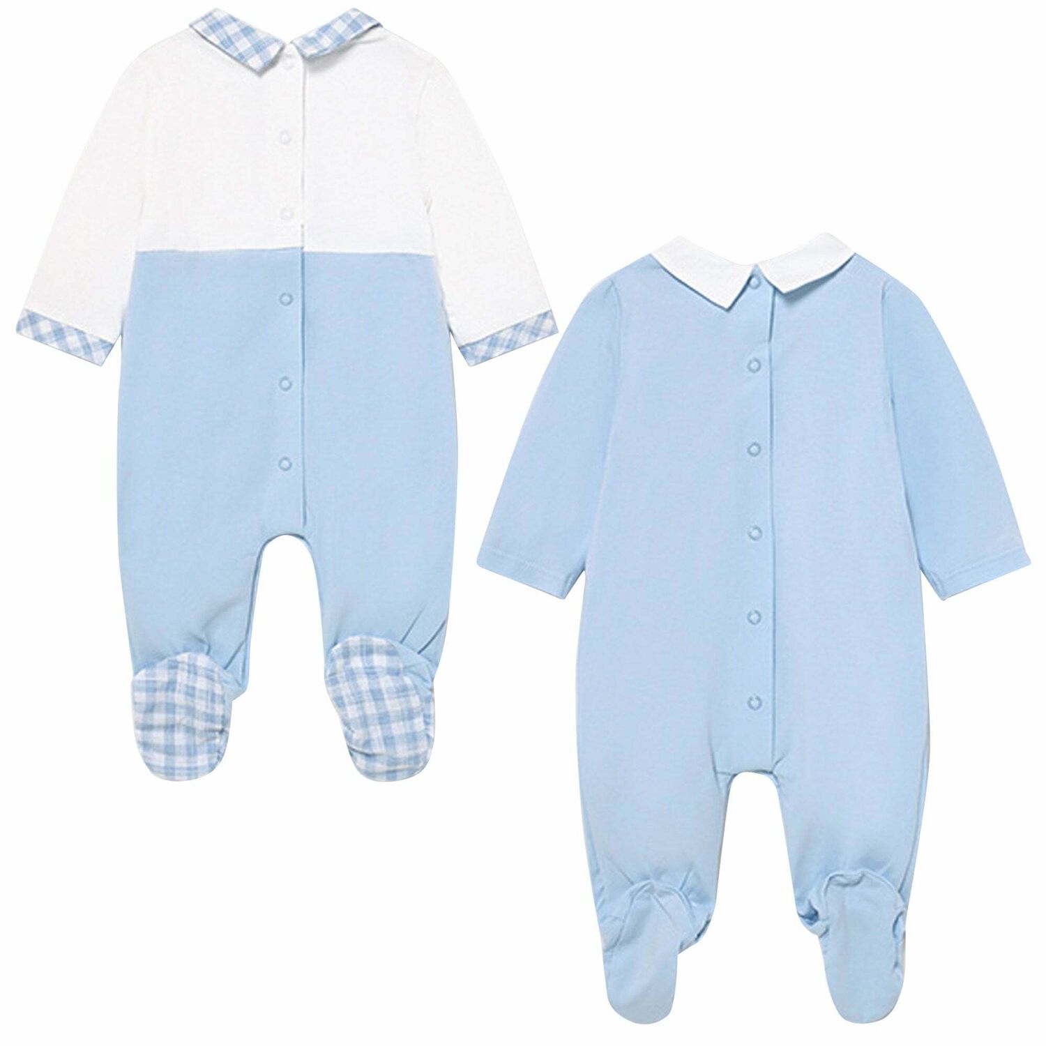 Boys Blue Babygrows (2 Pack), 1, hi-res image number null