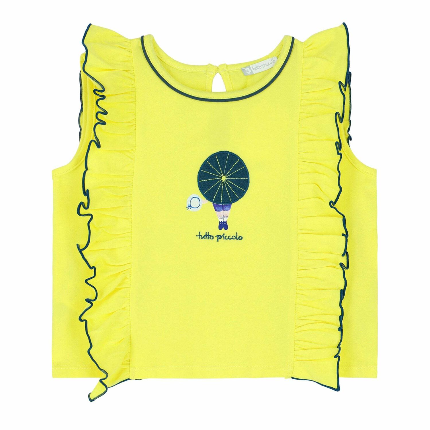 Girls Yellow & Blue Skirt Set, 1, hi-res