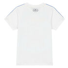 Boys White & Blue Logo T-Shirt, 1, hi-res