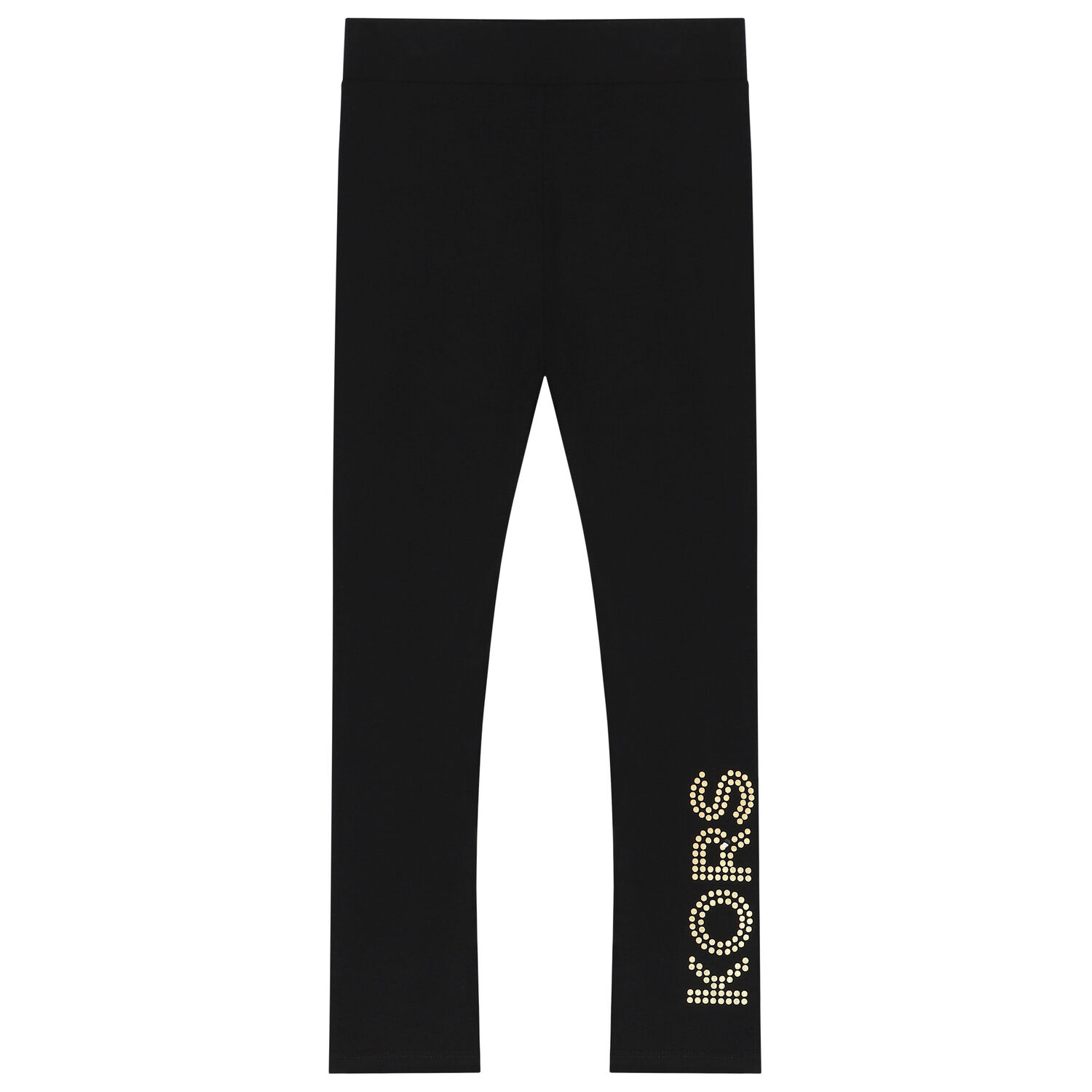 Girls Black Logo Leggings, 1, hi-res image number null