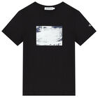 Boys Black Logo T-Shirt, 1, hi-res