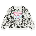 Girls White & Black Logo Sweatshirt, 2, hi-res