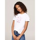 Girls White Logo T-Shirt, 3, hi-res