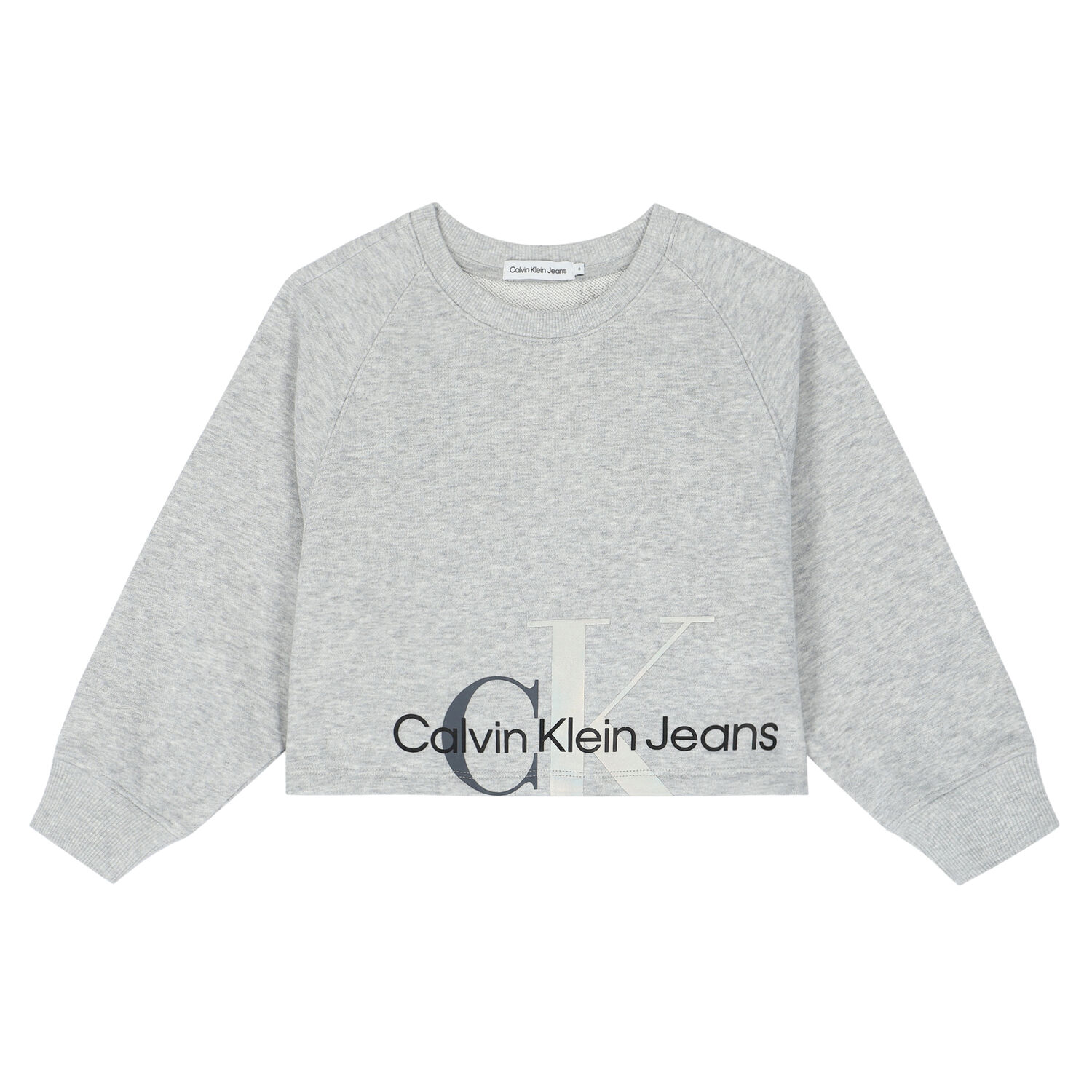 Girls Grey Logo Sweatshirt, 1, hi-res