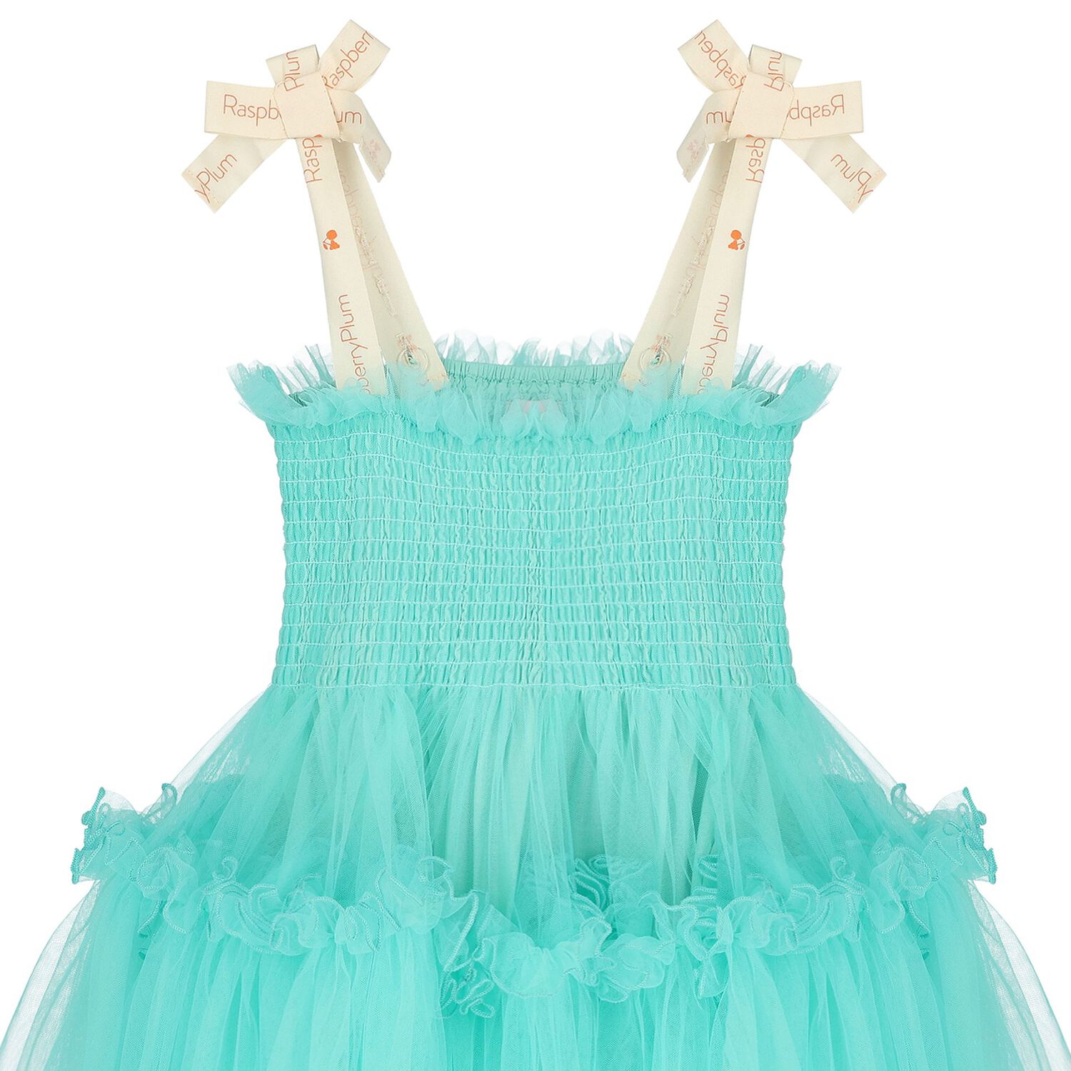Girls Green Ruffled Tulle Dress, 1, hi-res image number null