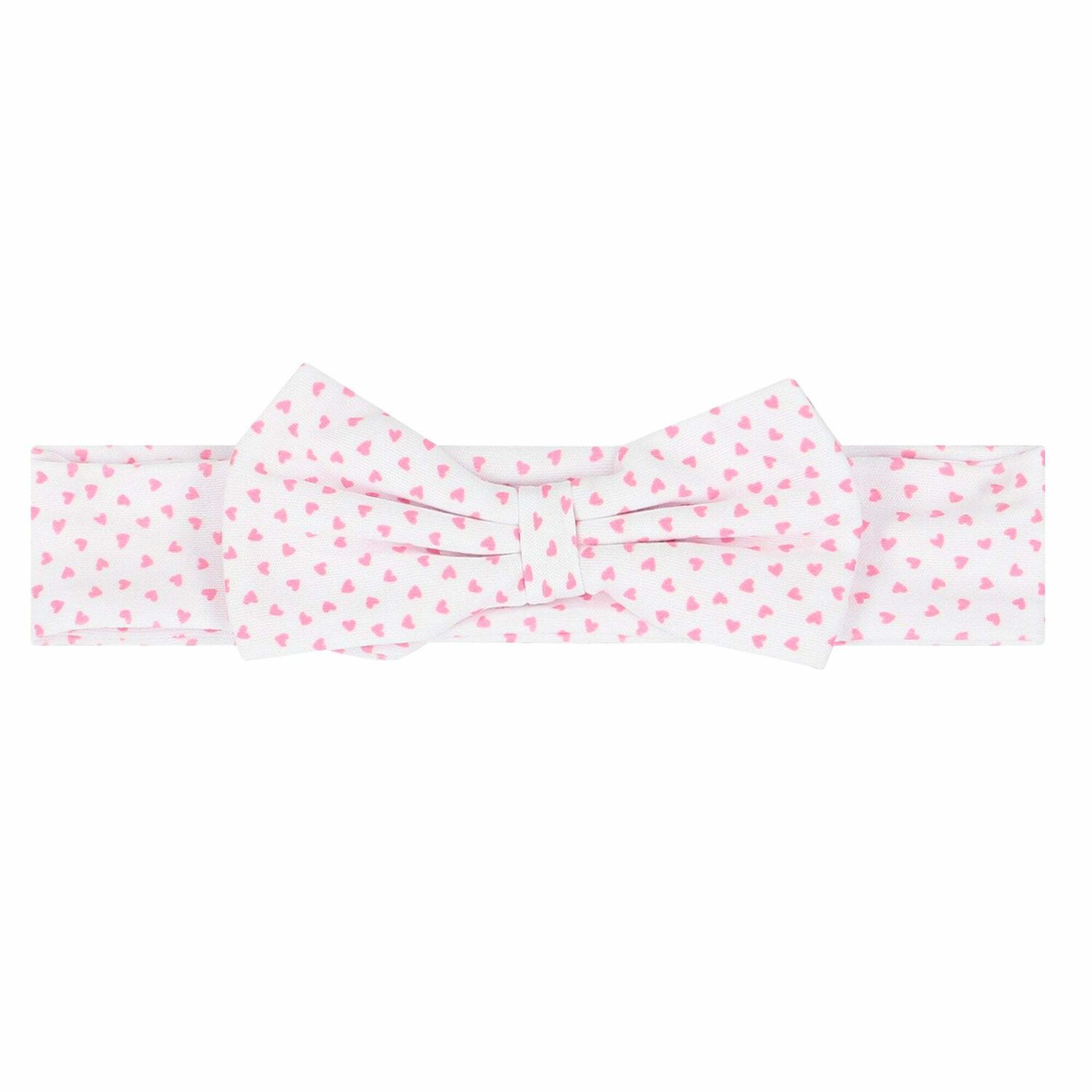 Baby Girls White & Pink Heart Headband, 1, hi-res