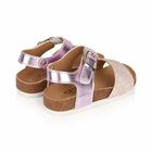 Girls Pink Logo Sandals, 1, hi-res
