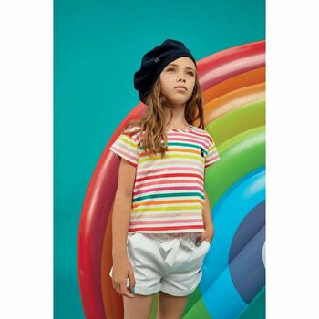 Girls Cygne White Shorts