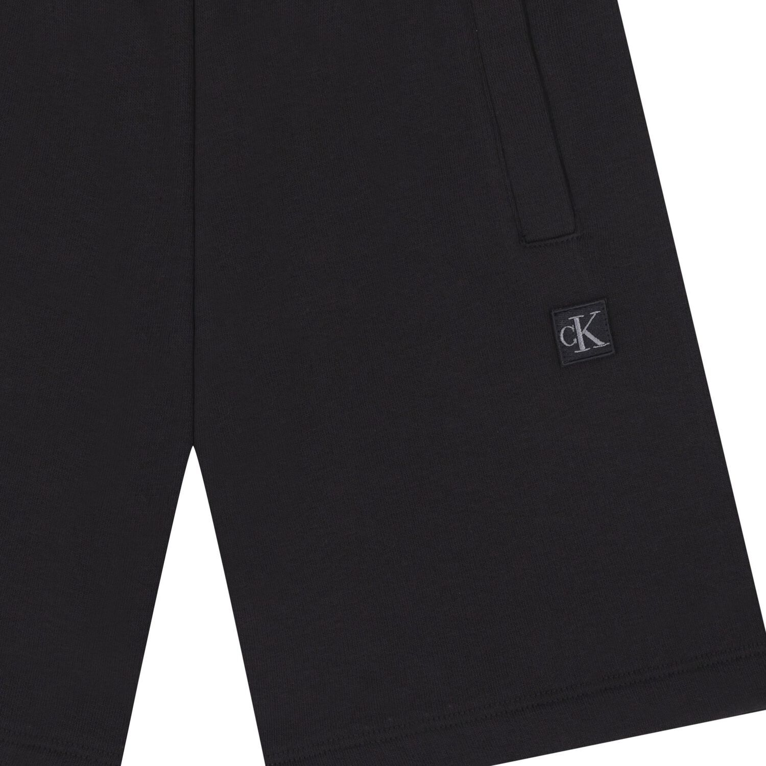Boys Black Logo Shorts, 2, hi-res