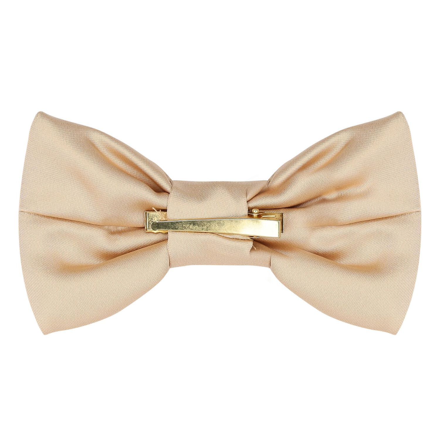 Girls Beige Bow Hairclip, 1, hi-res image number null